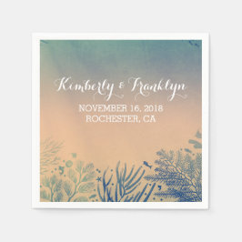 Teal Beach Wedding Pappersservett