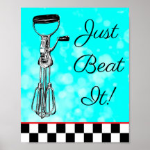 Teal, Black and Red Beatt det signerar