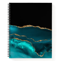 TEAL BLACK GULD AGATE LOOK