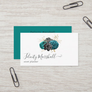 Teal, Black och Guld gotiic Visitkort