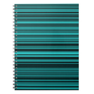 Teal Black Rand Anteckningsbok