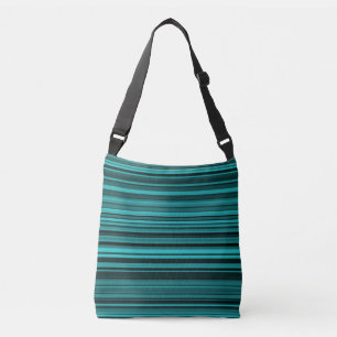 Teal Black Rand Axelväska