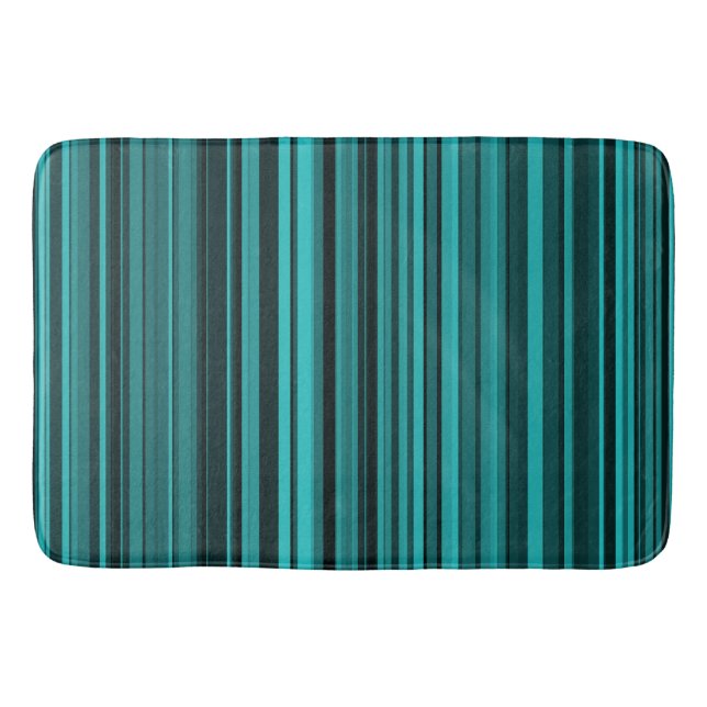 Teal Black Rand Badrumsmatta (Framsidan)