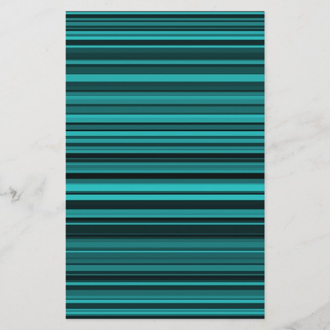 Teal Black Rand Brevpapper (Framsida)