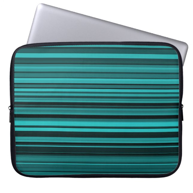 Teal Black Rand Laptop Fodral (Framsidan)