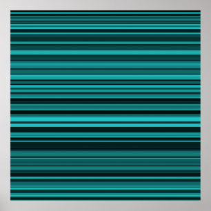 Teal Black Rand Poster