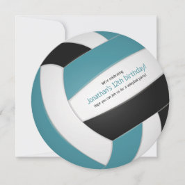 Teal Black volleyball firande children tonåringar Meddelande