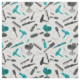 Teal Black Watercolor Hairstylist Salon Stylist Tyg