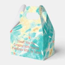 Teal Blommigt Bröllop