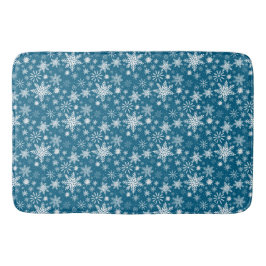 Teal Blue and White jul Snowflake Bath Mat Badrumsmatta
