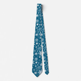 Teal Blue and White jul Snowflake Ties Slips