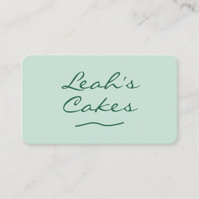 Teal Blue Bakery Modern QR-kod Affärskort Visitkort (Framsida)