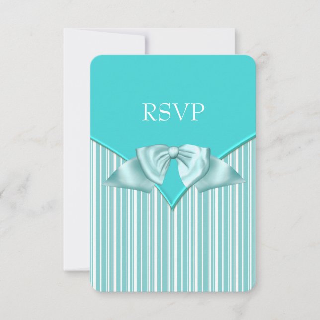 Teal Blue Bar Mitzvah-svar OSA Kort (Framsida)