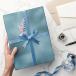 Teal Blue Bröllop Presentpapper<br><div class="desc">Teal Blue bröllop med brid och groom</div>