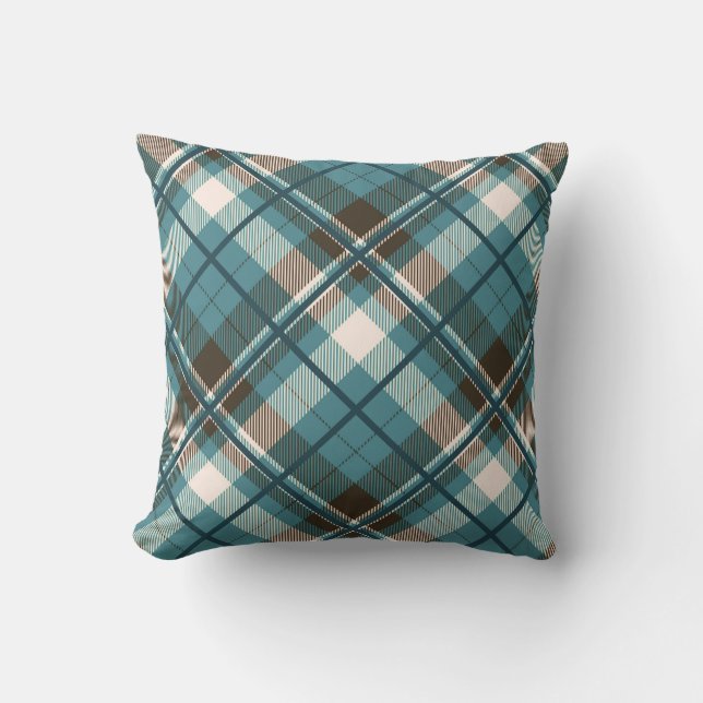 Teal Blue Brown Play Kudde (Framsida)