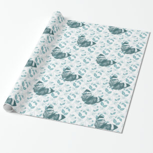 Teal Blue Butterflies Presentpapper