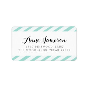 Teal Blue Carnival Rand Adressetiketter
