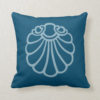 Teal Blue Coastways Ranch Scallop Dekorativ kudde