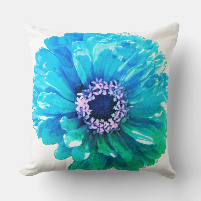 Teal Blue-Daisy Kudde (Framsida)
