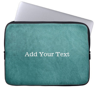 Teal Blue Digital Fabric Struktur av Shirley Taylo Laptop Sleeve