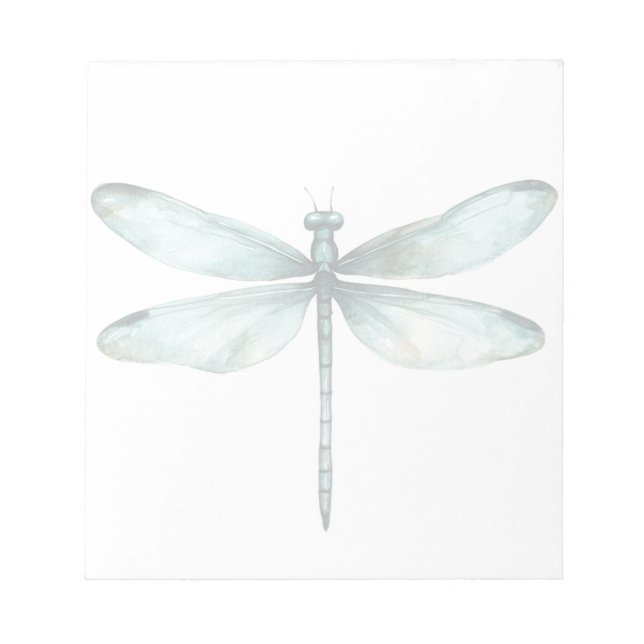 Teal Blue Dragonfly Personlig Note Stationery Anteckningsblock (Framsida)