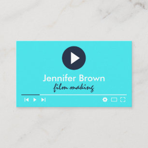 Teal Blue Filmredigerare Videoregissör Visitkort