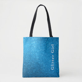 Teal Blue Glitter Girl Show Your Glamours Gnistra Tygkasse