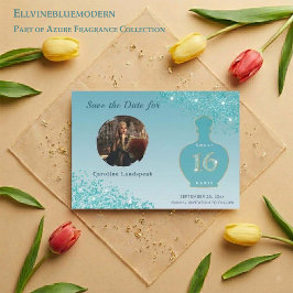 Teal Blue Glitter Paris Fragrance Studio Sweet 16 Spara Datumet