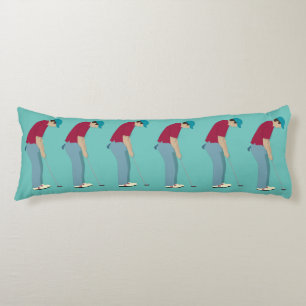 Teal Blue Golfers Pending Bollar Kroppskudde