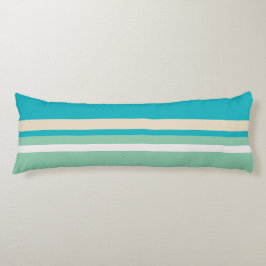 Teal Blue, grönt och turkos Rand Kroppskudde