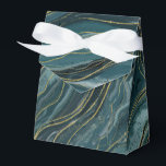 Teal Blue Guld Abstrakt Watercolor Bröllop Presentaskar<br><div class="desc">Anpassa för alla händelser. Matchande objekt är tillgängliga.</div>