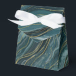 Teal Blue Guld Abstrakt Watercolor Bröllop Presentaskar<br><div class="desc">Anpassa för alla händelser. Matchande objekt är tillgängliga.</div>