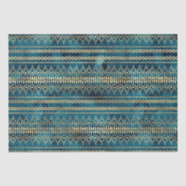 Teal Blue Guld Boho