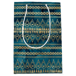 Teal Blue Guld Boho