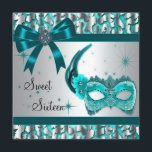 Teal Blue Leopard Sweet sixteen Masquuppad Party Inbjudningar<br><div class="desc">Vacker teal blue leopard teal blue bow med teal blue mask sweet sixteen maskerad födelsedagsfest inbjudan-mall. Den här eleganten kan enkelt anpassas till evenemanget genom att klicka på "Anpassa den!" för att börja lägga till din händelseinformation, teckensnitt stil, teckensnitt storlek & färg och text. Observera att alla de klistermärken, kort...</div>