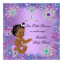 Teal Blue Lila Rosa Princess Baby Shower Ethnic