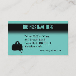 Teal Blue Medical Visitkort