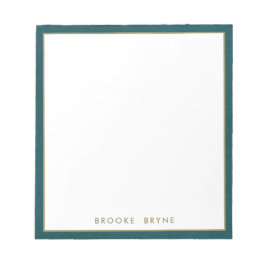 Teal Blue Modern Professionell - minimalistisk Anteckningsblock