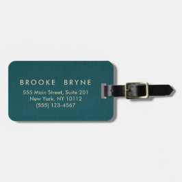 Teal Blue Modern Professionell - minimalistisk Bagagebricka