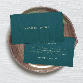 Teal Blue Modern Professionell - minimalistisk Visitkort