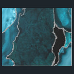 Teal Blue och Silver Faux Glitter Agate Presentpapper<br><div class="desc">Denna elegant och denna glamorösa papper är mångsidig och kan användas för ge gåvor eller konstprojekt och hantverksprojekt. Det är idealiskt för alla tillfälle som födelsedagar, bröllop, möhippor, babyduschar, årsdagar eller allmänna gåvor. Den har teal blue marble-agate på en stressad teal blue bakgrund. Faux glitter accents och abstrakt print skapar...</div>