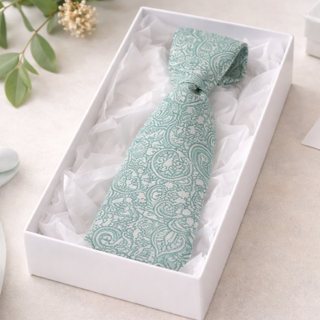 Teal Blue Paisley Slips (Skapare uppladdad)