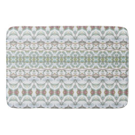 Teal Blue Patterned Badrumsmatta