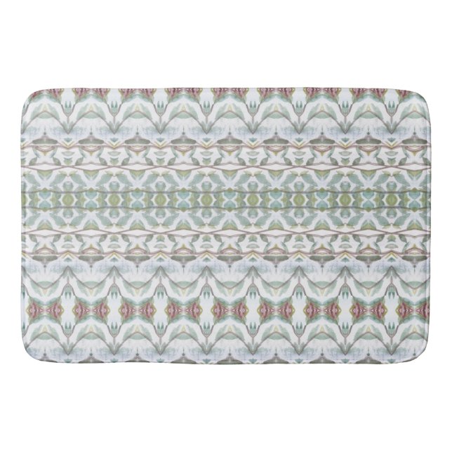 Teal Blue Patterned Badrumsmatta (Framsidan)