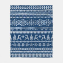 Teal Blue Personlig Namn Julsötare