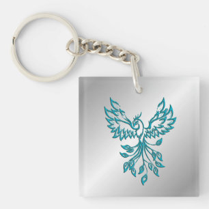 Teal Blue Phoenix Rises på Silver