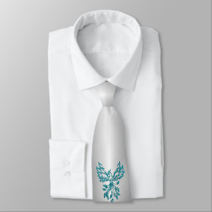 Teal Blue Phoenix Rises på Silver Slips