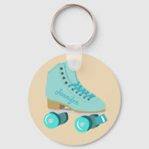 Teal Blue Retro Quad Roller Skate Personlig