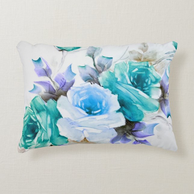 Teal & Blue Ro accent Pillow Prydnadskudde (Framsidan)