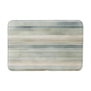 Teal Blue Sage Grönt Cream Distress Rand Badrumsmatta